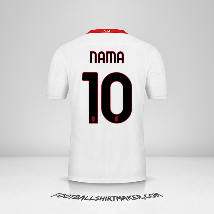 Jersey AC Milan 2020/21 Alternatif -  nama - 10