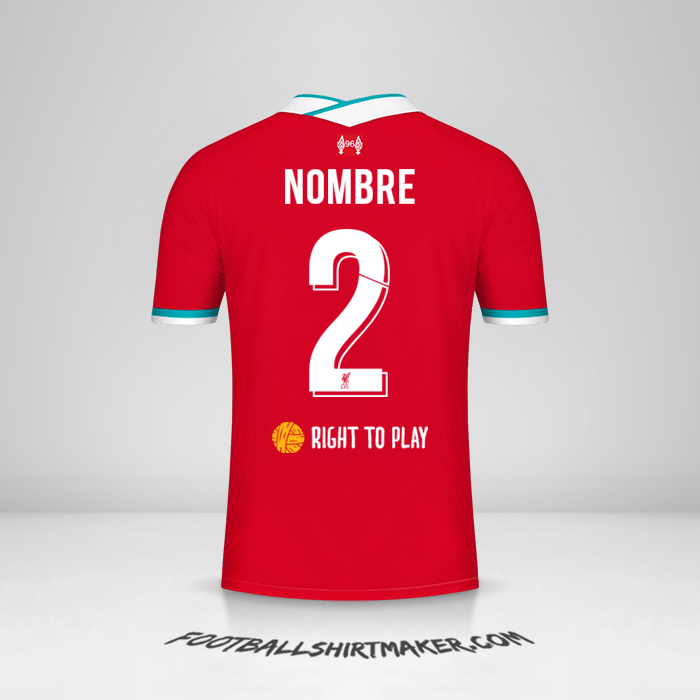 Jersey Liverpool FC Cup 2020/21 -  nombre - 2