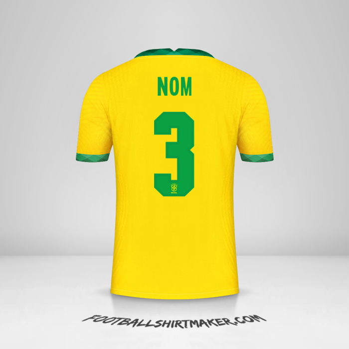 Maillot Brésil 2020/21 -  nom - 3