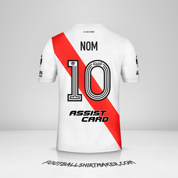 Maillot River Plate 2020/21 -  nom - 10