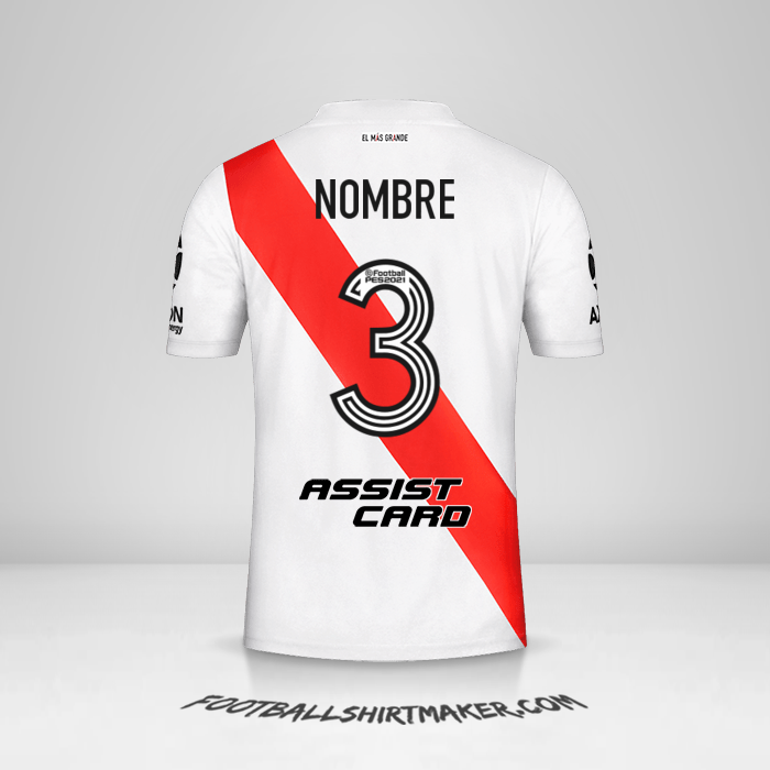 Jersey River Plate 2020/21 -  nombre - 3