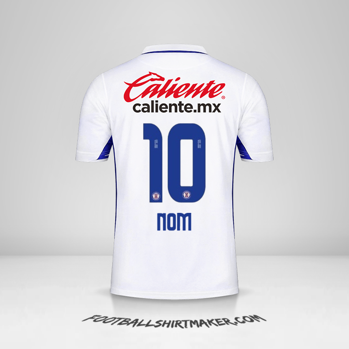 Maillot Cruz Azul 2020/21 Extérieur -  nom - 10