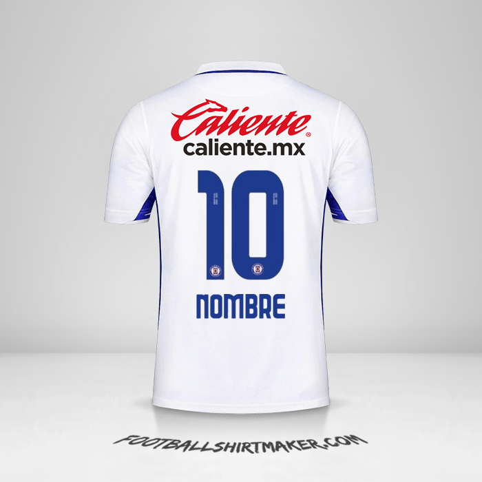 Camiseta Cruz Azul 2020/21 Visita -  nombre - 10