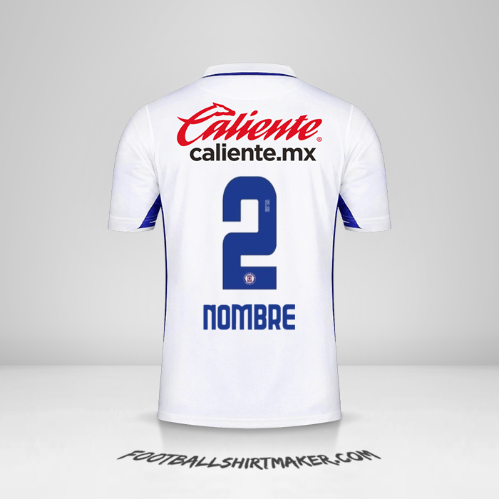 Jersey Cruz Azul 2020/21 Visita -  nombre - 2