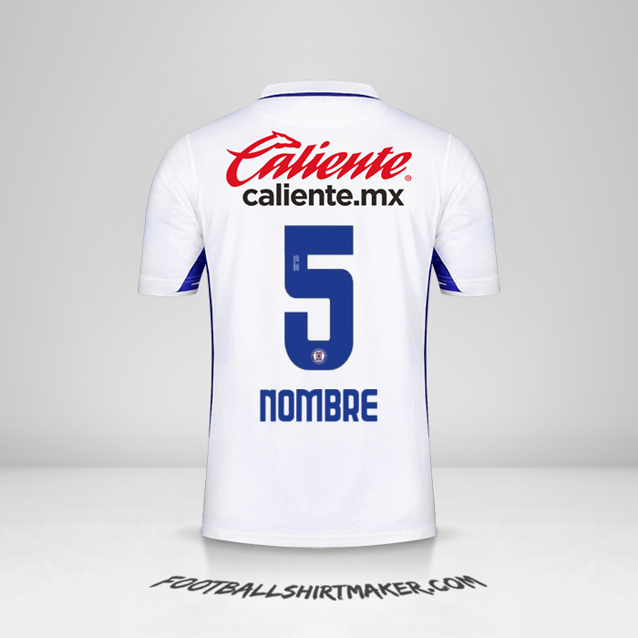 Jersey Cruz Azul 2020/21 Visita -  nombre - 5
