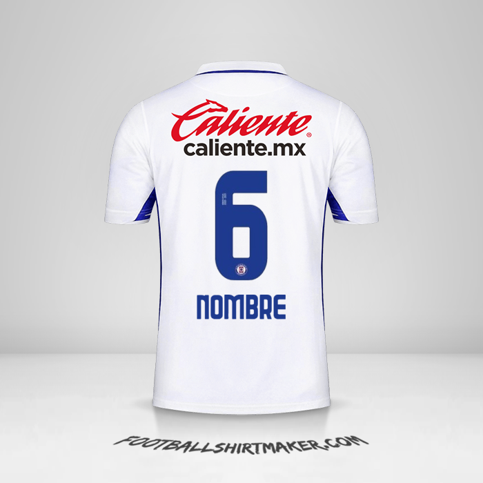 Jersey Cruz Azul 2020/21 Visita -  nombre - 6