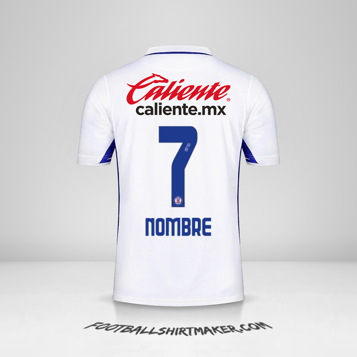 Camiseta Cruz Azul 2020/21 Visita -  nombre - 7