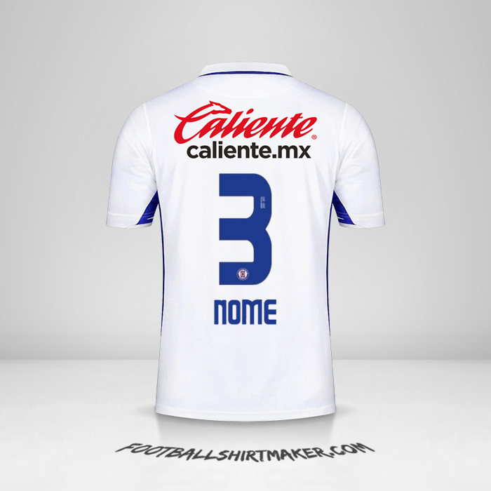 Camisa Cruz Azul 2020/21 Alternativa -  nome - 3