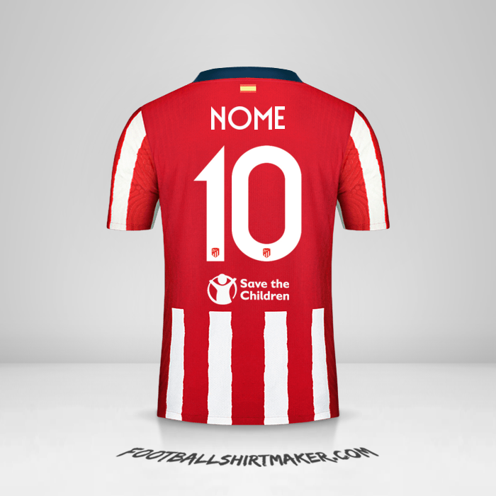 Camisa Atletico Madrid Cup 2020/21 -  nome - 10