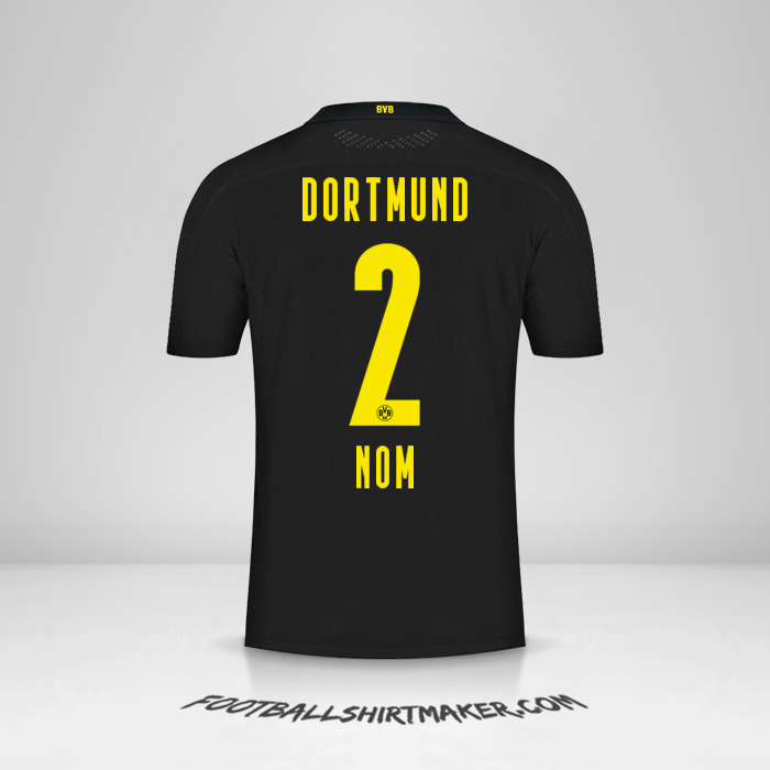 Maillot Borussia Dortmund 2020/21 Extérieur -  nom - 2
