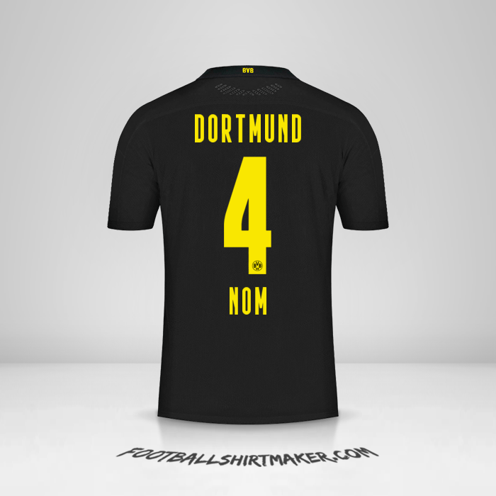 Maillot Borussia Dortmund 2020/21 Extérieur -  nom - 4