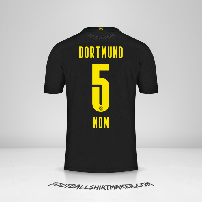 Maillot Borussia Dortmund 2020/21 Extérieur -  nom - 5