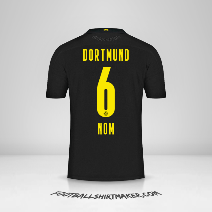 Maillot Borussia Dortmund 2020/21 Extérieur -  nom - 6