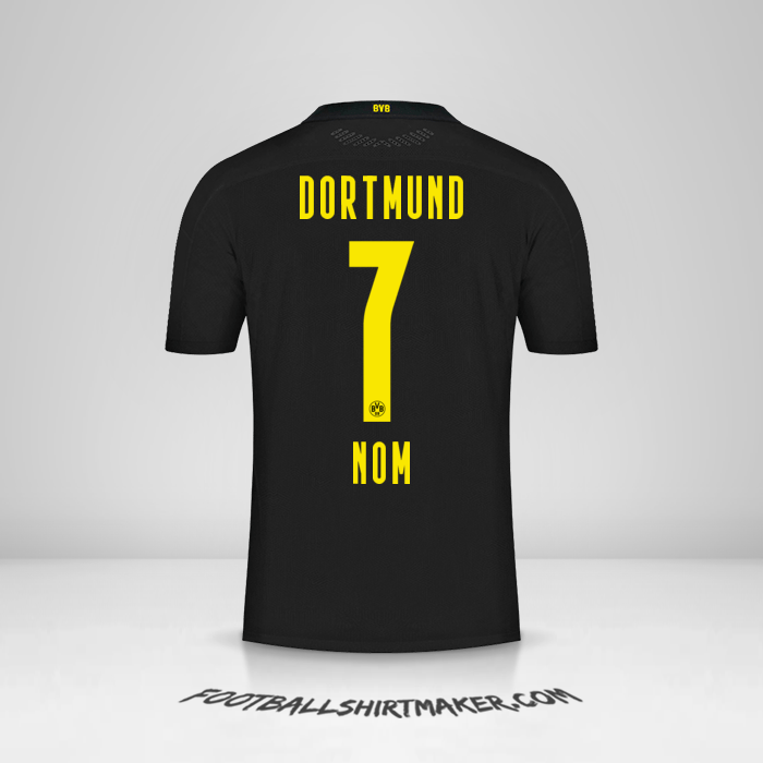 Maillot Borussia Dortmund 2020/21 Extérieur -  nom - 7