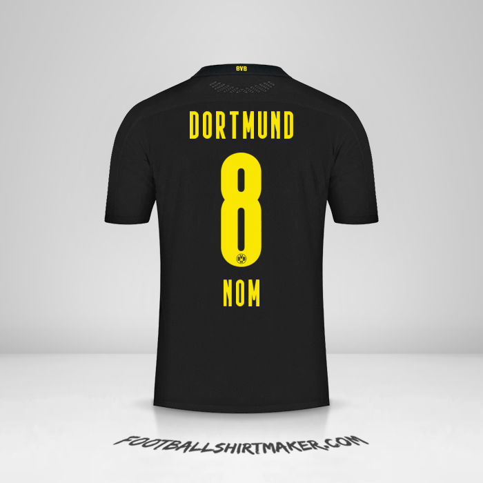 Maillot Borussia Dortmund 2020/21 Extérieur -  nom - 8