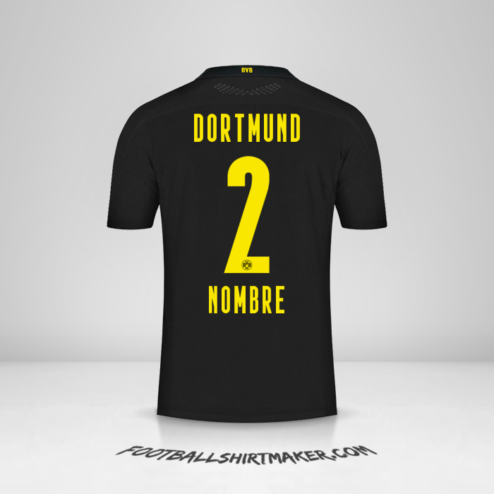 Jersey Borussia Dortmund 2020/21 Visita -  nombre - 2