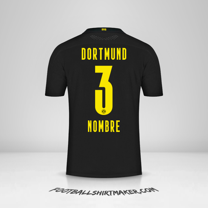 Jersey Borussia Dortmund 2020/21 Visita -  nombre - 3