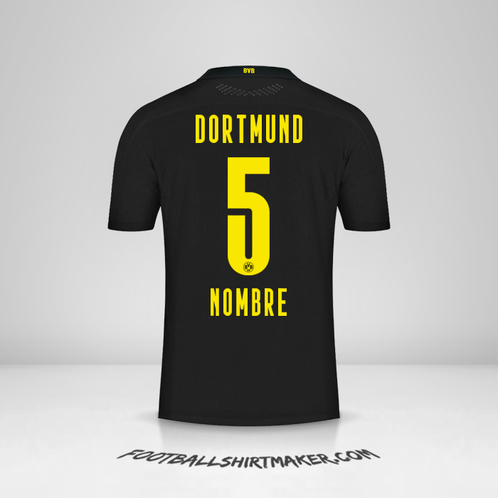 Jersey Borussia Dortmund 2020/21 Visita -  nombre - 5