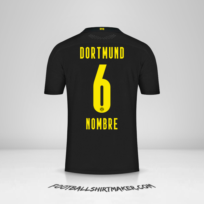 Jersey Borussia Dortmund 2020/21 Visita -  nombre - 6