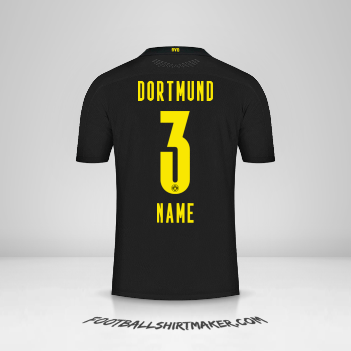 Trikot Borussia Dortmund 2020/21 Auswärts -  name - 3