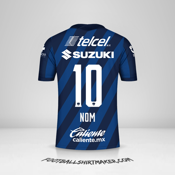 Maillot Pumas UNAM 2020/21 Extérieur -  nom - 10