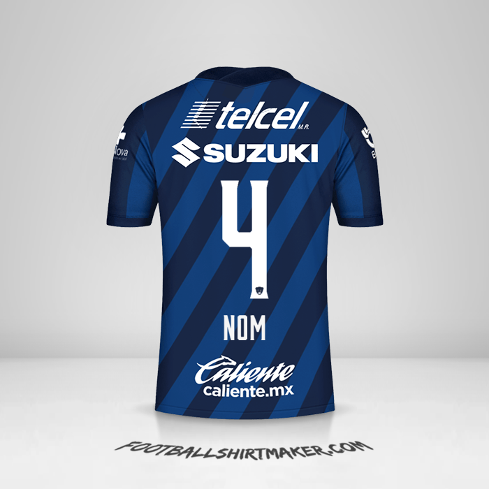 Maillot Pumas UNAM 2020/21 Extérieur -  nom - 4