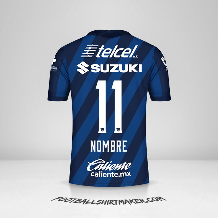 Jersey Pumas UNAM 2020/21 Visita -  nombre - 11