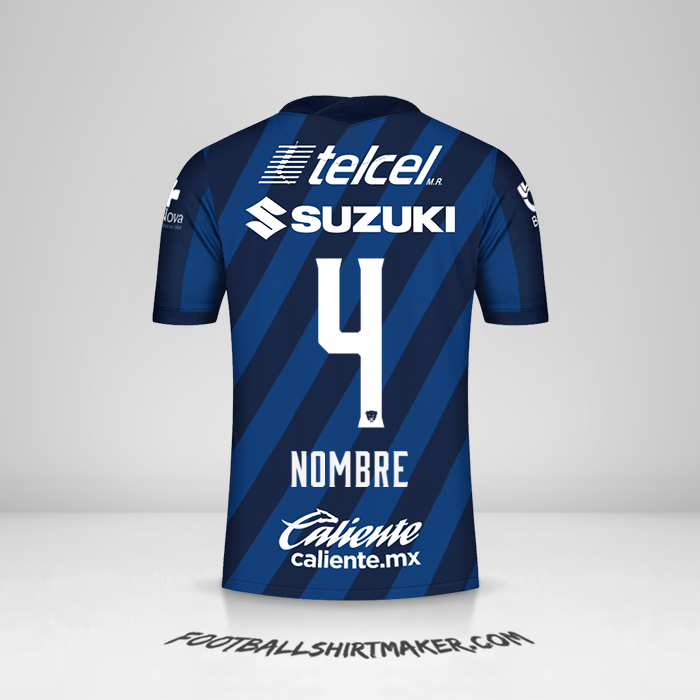Jersey Pumas UNAM 2020/21 Visita -  nombre - 4