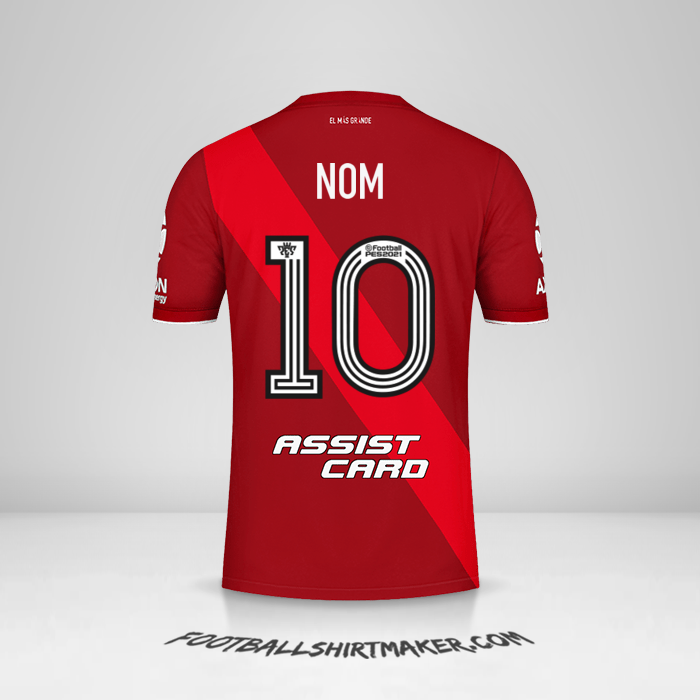 Maillot River Plate 2020/21 Extérieur -  nom - 10