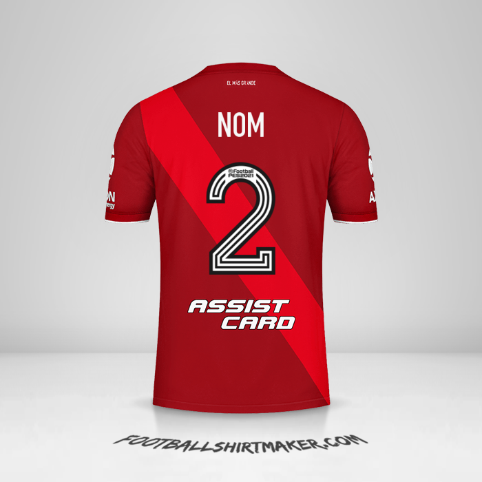 Maillot River Plate 2020/21 Extérieur -  nom - 2