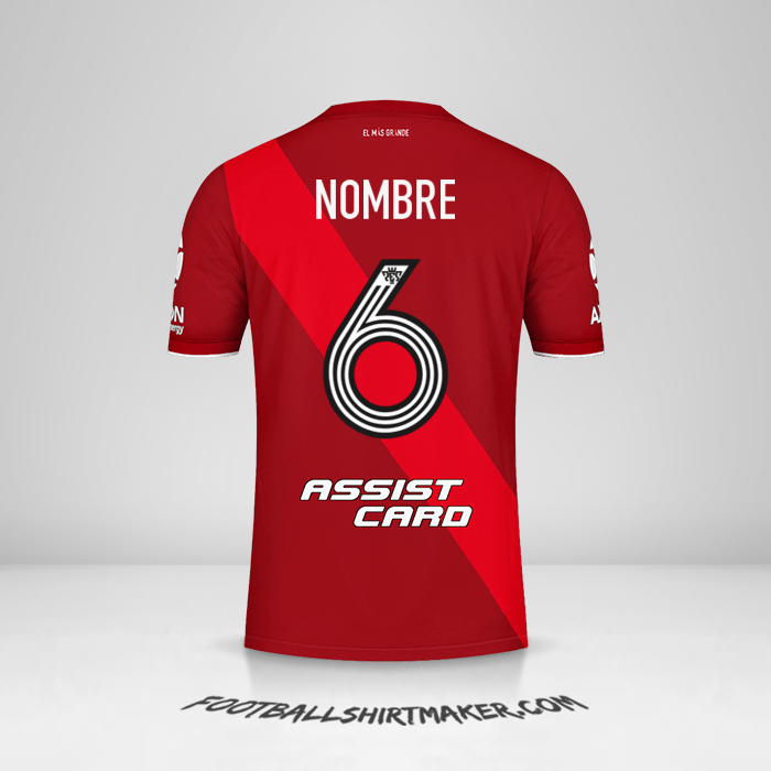 Jersey River Plate 2020/21 Visita -  nombre - 6