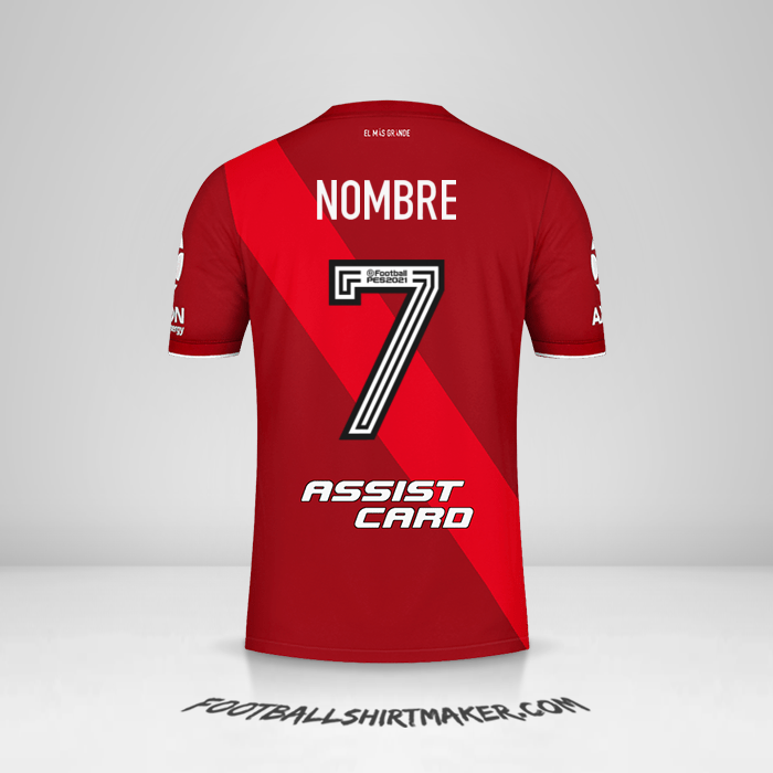 Jersey River Plate 2020/21 Visita -  nombre - 7