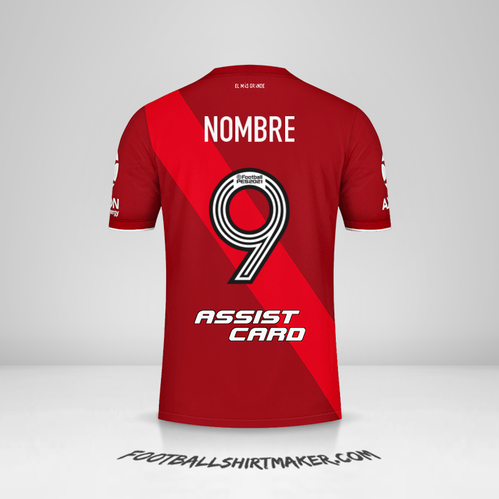 Jersey River Plate 2020/21 Visita -  nombre - 9