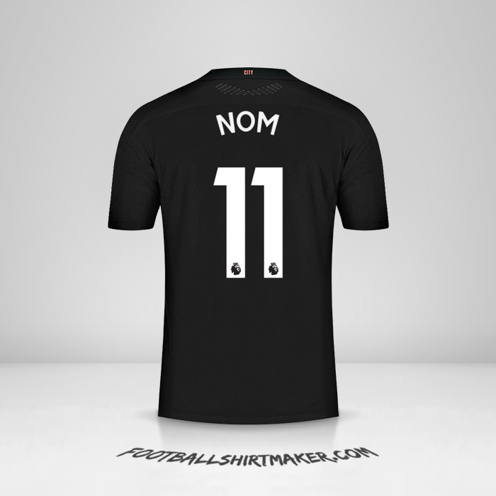 Maillot Manchester City 2020/21 Extérieur -  nom - 11