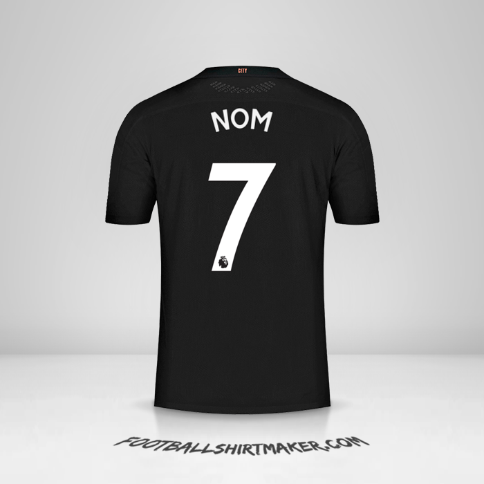 Maillot Manchester City 2020/21 Extérieur -  nom - 7