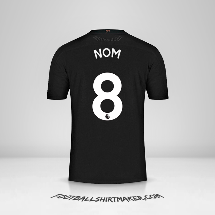Maillot Manchester City 2020/21 Extérieur -  nom - 8