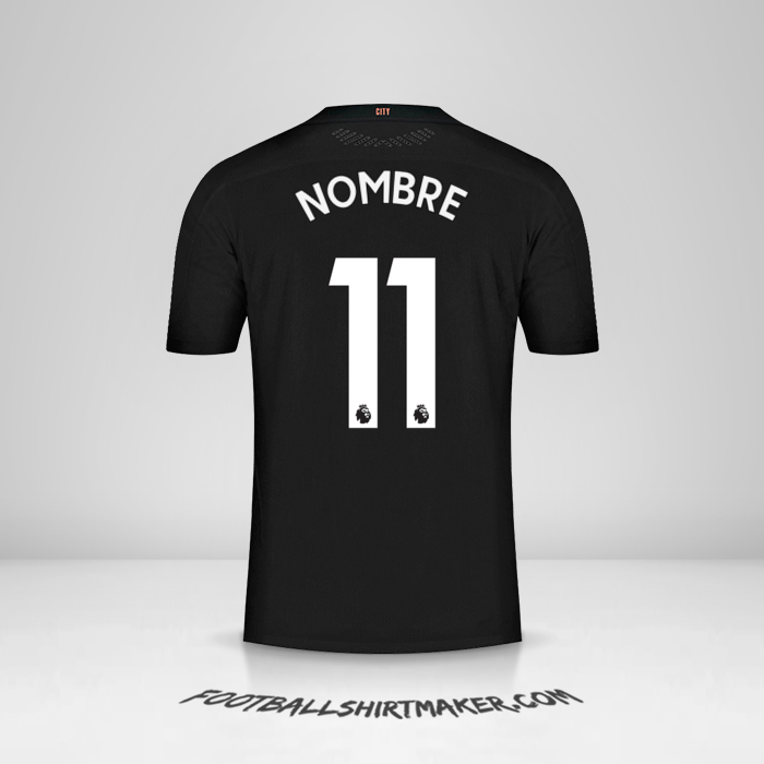 Jersey Manchester City 2020/21 Visita -  nombre - 11