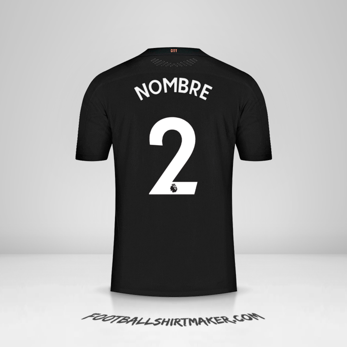 Camiseta Manchester City 2020/21 Visita -  nombre - 2