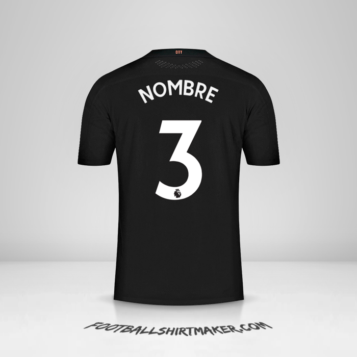 Camiseta Manchester City 2020/21 Visita -  nombre - 3