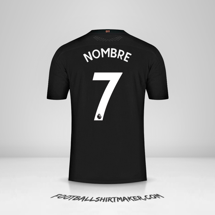 Jersey Manchester City 2020/21 Visita -  nombre - 7