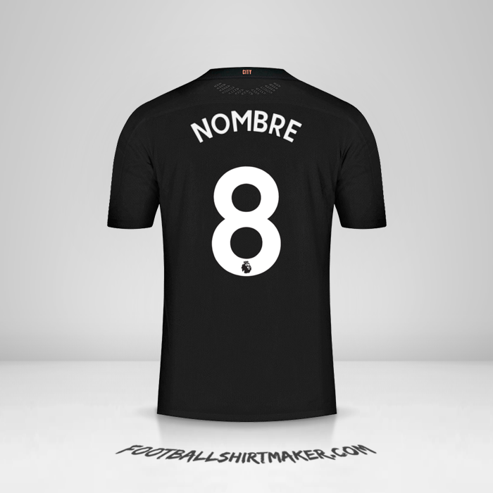 Jersey Manchester City 2020/21 Visita -  nombre - 8
