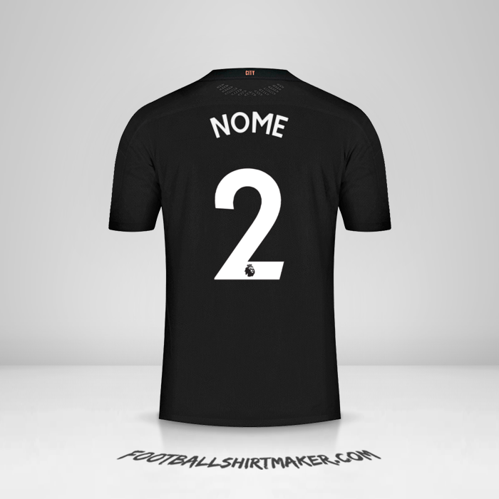Camisola Manchester City 2020/21 Alternativa -  nome - 2