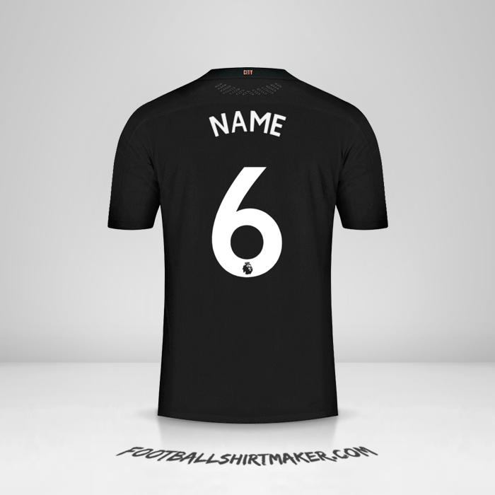 Trikot Manchester City 2020/21 Auswärts -  name - 6