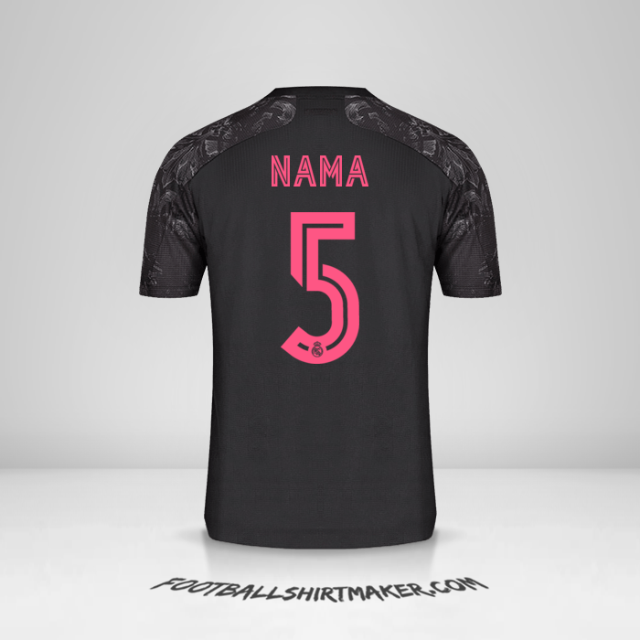 Jersey Real Madrid CF Cup 2020/21 Ketiga -  nama - 5