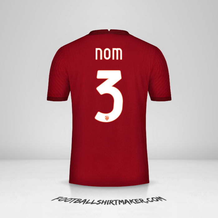Maillot AS Roma Cup 2020/21 -  nom - 3