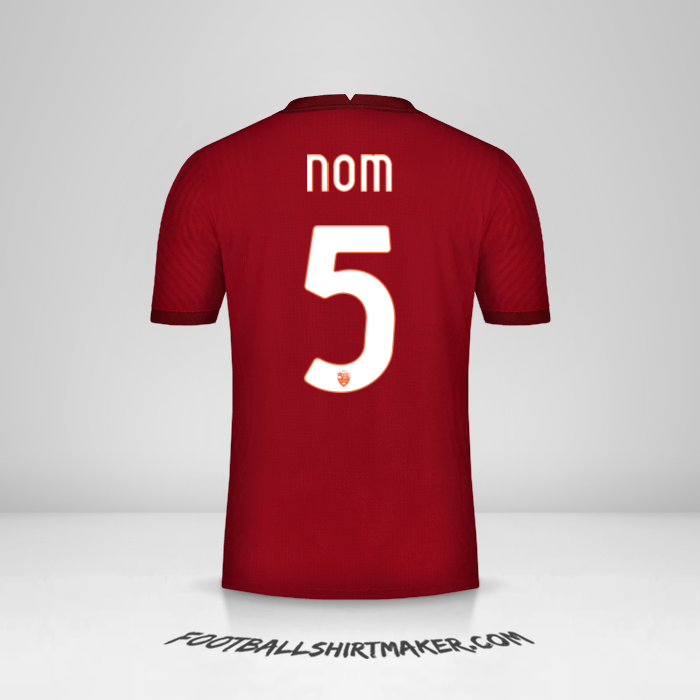 Maillot AS Roma Cup 2020/21 -  nom - 5