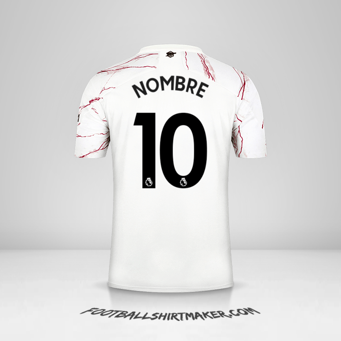 Camiseta Arsenal 2020/21 Visita -  nombre - 10