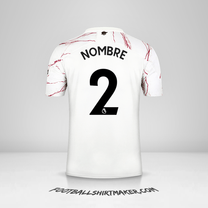 Jersey Arsenal 2020/21 Visita -  nombre - 2
