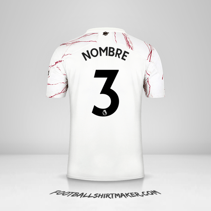 Camiseta Arsenal 2020/21 Visita -  nombre - 3