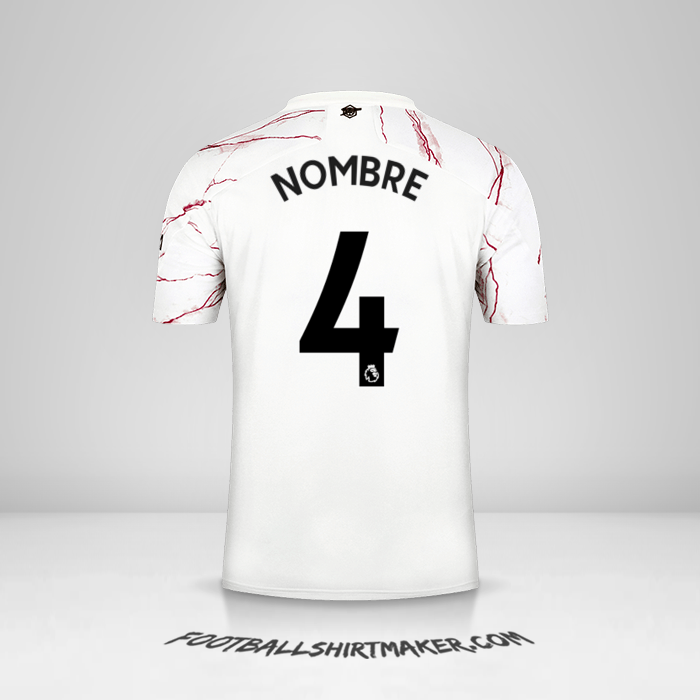 Camiseta Arsenal 2020/21 Visita -  nombre - 4